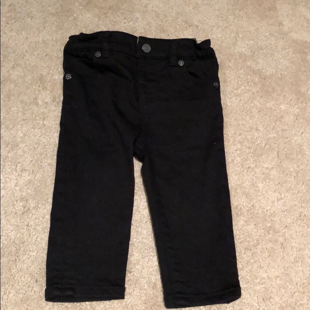 Baby boy Burberry black stretch twill pants